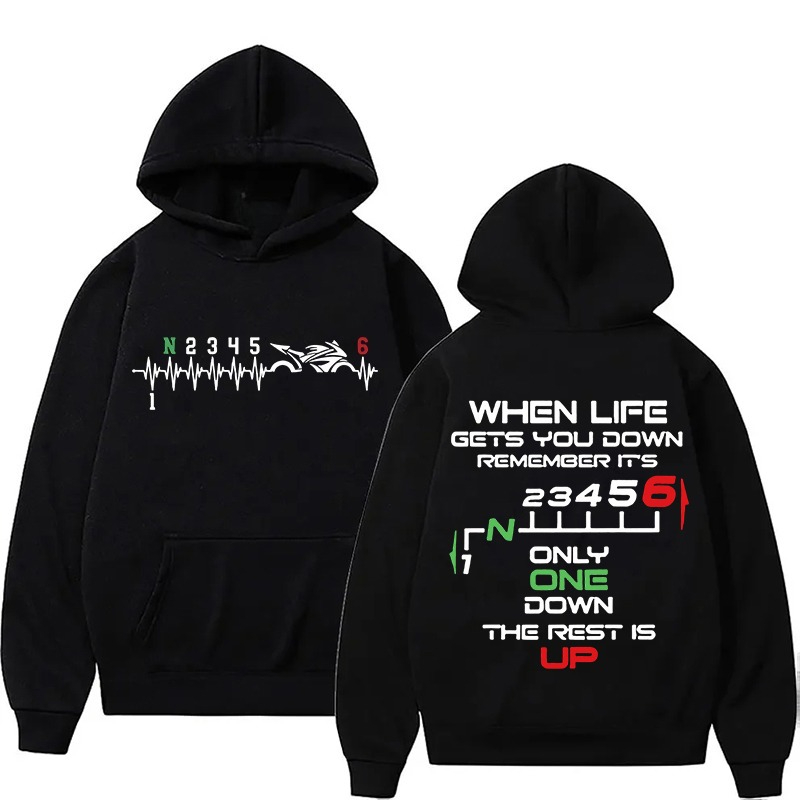 Motorcycle Gear Quotes - 2026 Neuer Motorrad-Schalthebel-Hoodie für Männer und