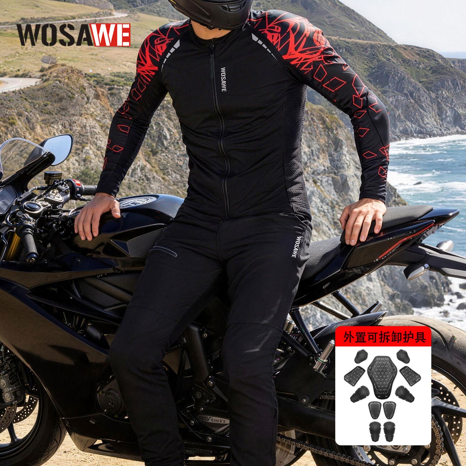 WOSAWE Herren Motorrad-Fahranz – Motorcycle Gear Jacket And Pants Bewertung und Preis