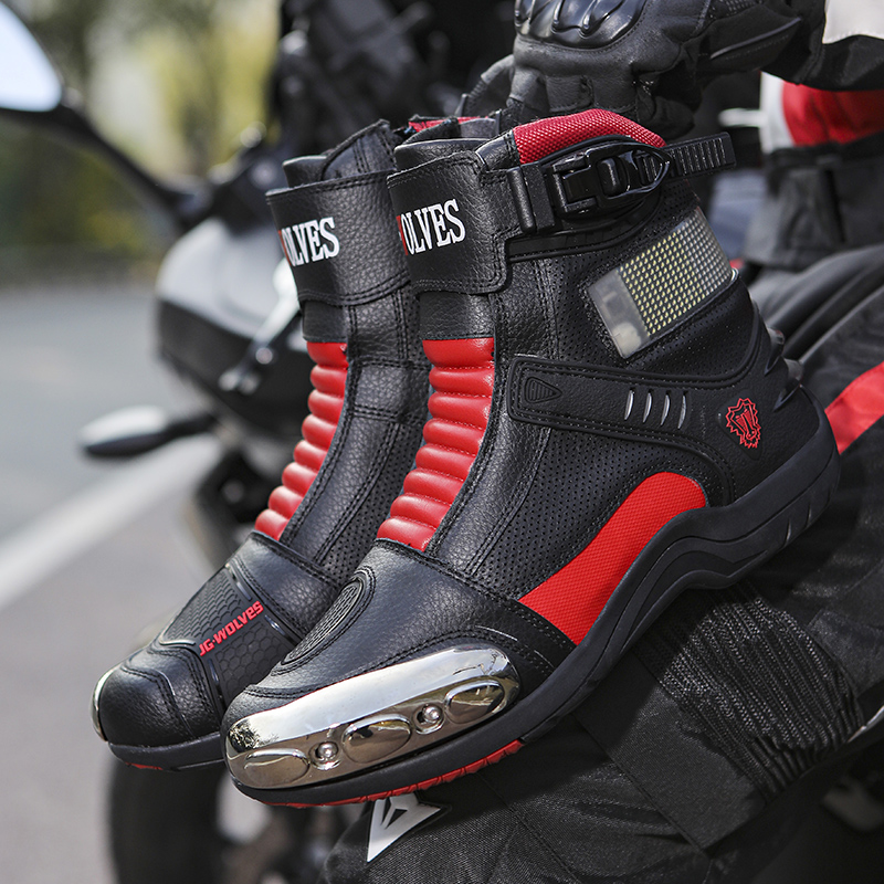 JG.WOLVES Leder-Bikerschuhe fü – Motorcycle Gear Bewertung und Preis