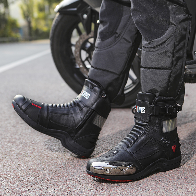 JG.WOLVES Leder-Bikerschuhe fü – Motorcycle Gear Bewertung und Preis